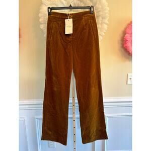 SEZANE PANTALON MARTIN CURRY VELVET TROUSERS SIZE 4 NWT